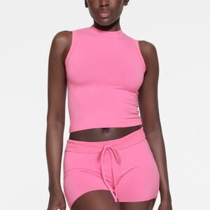 Skims cotton jersey mock neck tank NWT